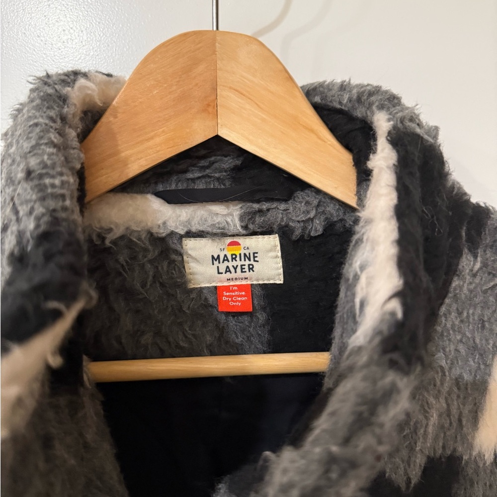 Marine Layer Black and Gray Textured Jacket